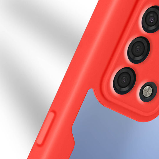 Oppo A74 4G Plexiglas Back Polymer Front Contour Red Mobile Phone Case