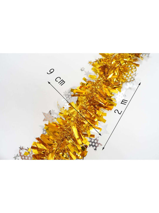 Crăciun Ghirlande Plastică Auriu 200x9cm 1buc
