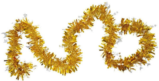 Weihnachtliche Girlande Plastik Gold 200x9cm 1Stück