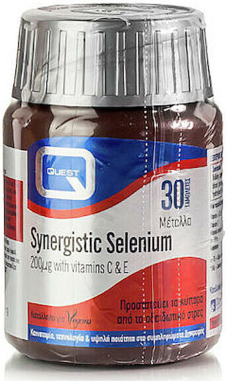 Quest Synergistic Selenium With Vitamins C & E 200mg 30 ταμπλέτες