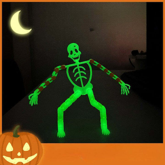 Mobile Phone Holder Adult Decompression Toy Halloween Skeleton Light Type Green Length 17 Cm