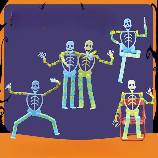 Phone Holder Adult Decompression Toy Halloween Skeleton Style Blue 17 Cm Length