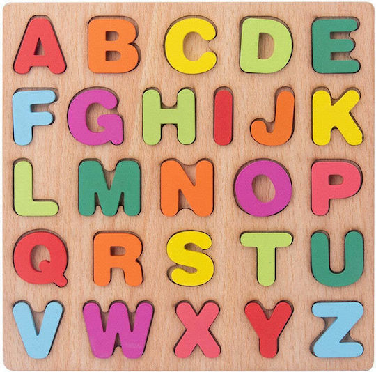 Placă Alfabet din Lemn Montessori Flippy Educație Timpurie 26 Litere din Lemn +18 Luni 20 X 20 Cm Vopsea pe Bază de Apă Multicolor