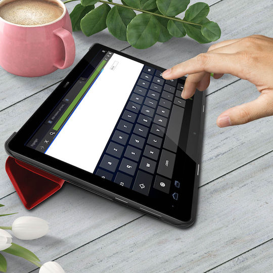 Avizar Flip Cover Κόκκινη (HUAWEI MEDIAPAD T5 10)
