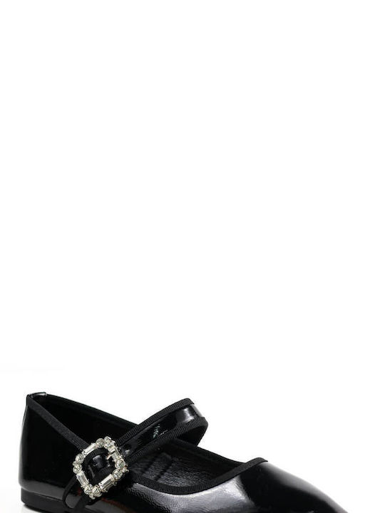 Black Mary Jane Ballerinas with Elegant Details