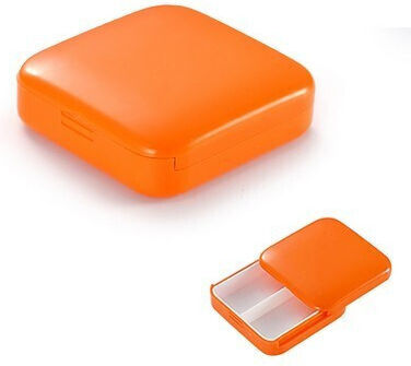 Täglich Pillendose in Orange Farbe 2Stück