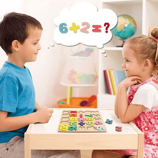 Montessori Joc Educațional Litere și numere din Lemn pentru 3+ Ani