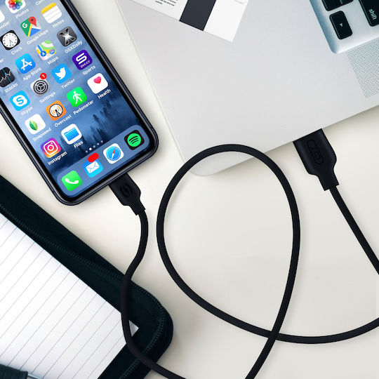 Avizar USB-A zu Lightning Kabel Schwarz 1.1m (DATA-BK-IP5)