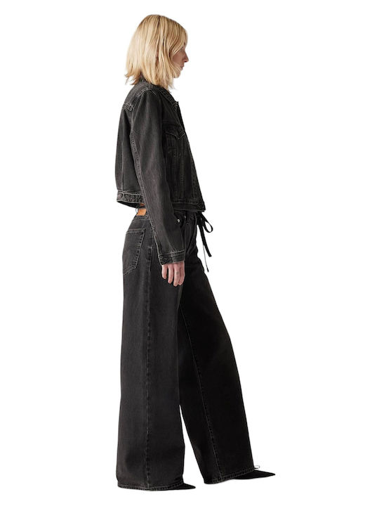 XL Straight Blugi Damă În Fit Lejer Negru