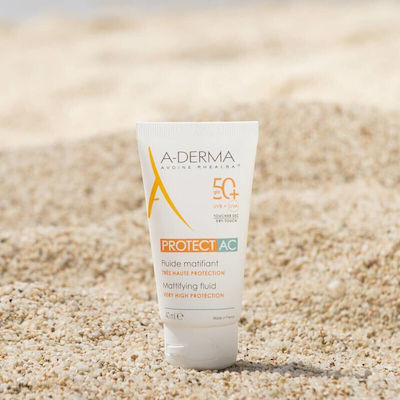 A-Derma Mattifying Fluid Protect AC Sonnenschutz Creme Für das Gesicht SPF50+ 40ml