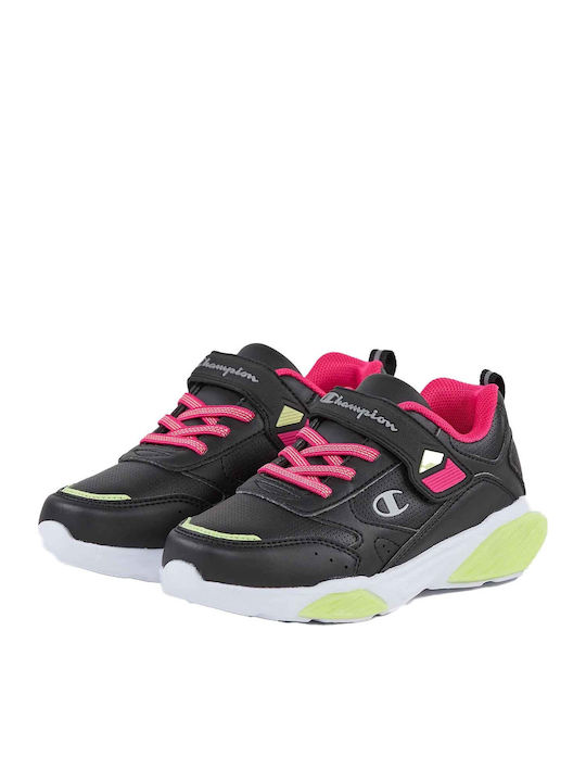 Wave PU Low Cut K Детски Спортни Обувки Running с Велкро Черни