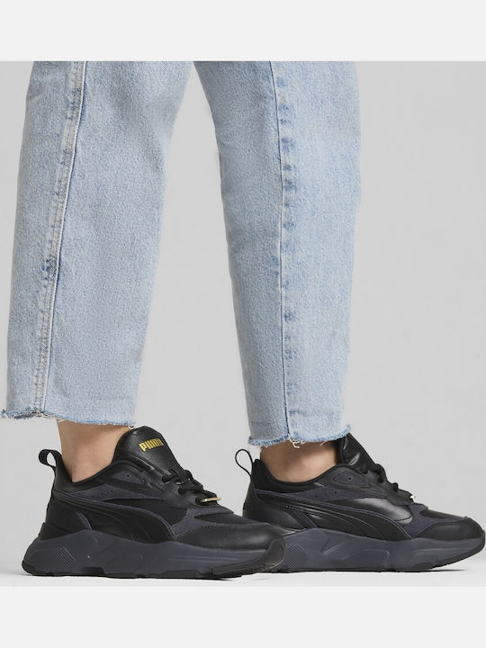 Cassia Lux Damen Chunky Sneakers Schwarz