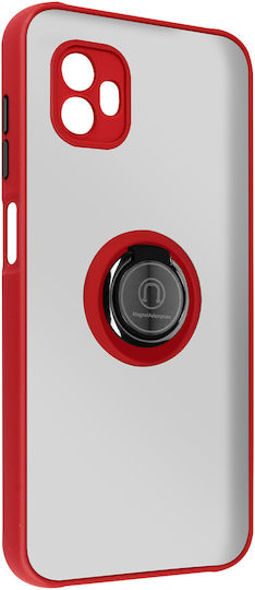 Samsung Galaxy Xcover 6 Pro Hülle Bi-Material Metallring Video-Ständer Rot