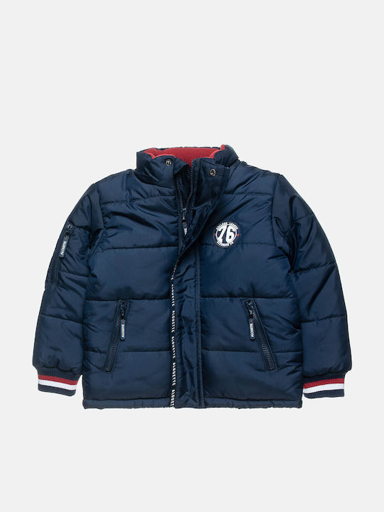 Παιδικό Casual Μπουφάν με Επένδυση & Κουκούλα Navy Μπλε