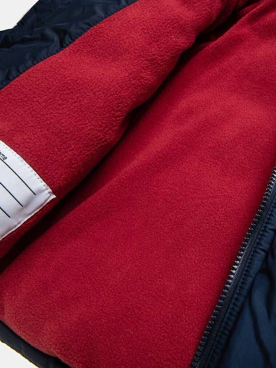 Παιδικό Casual Μπουφάν με Επένδυση & Κουκούλα Navy Μπλε