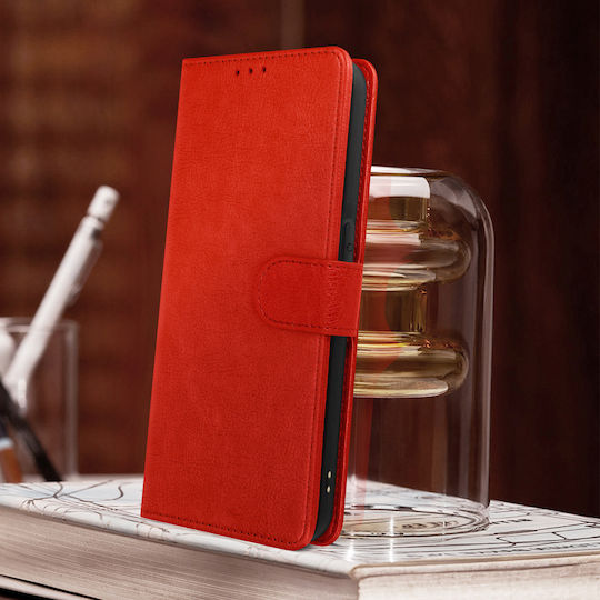 Folio Oppo Reno 8 Pro 5G Brieftaschenhülle mit Video-Ständer-Funktion Rot