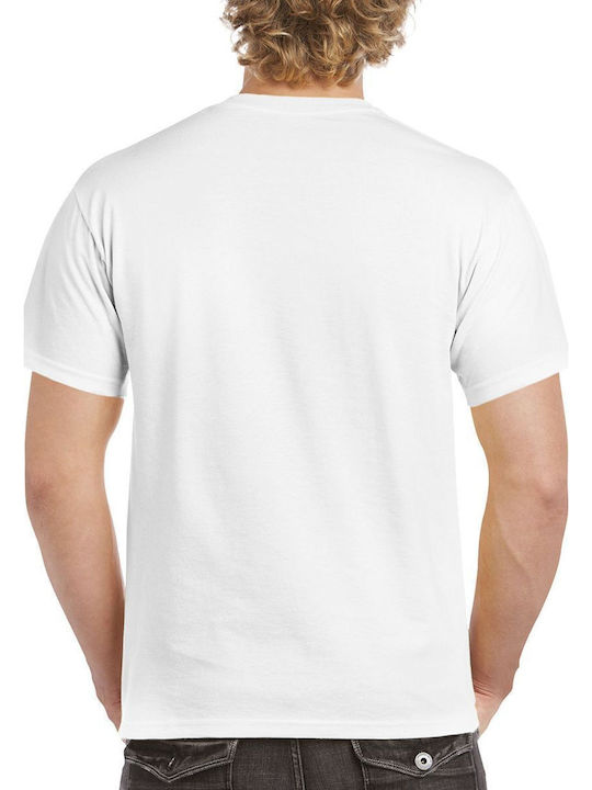 Gildan Ανδρικό Διαφημιστικό T-shirt Κοντομάνικο Λευκό.