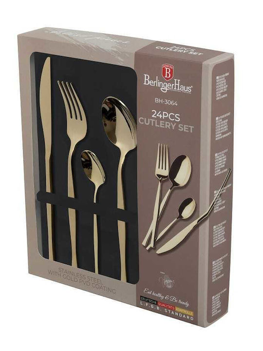 Berlinger Haus Set de Tacâmuri Inoxidabil Auriu 24buc