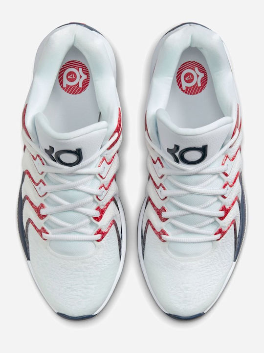 KD17 Χαμηλά Μπασκετικά Παπούτσια White / Obsidian / University Red