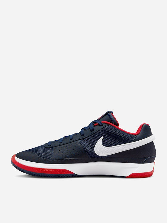 Ja 1 Low Basketball Shoes Midnight Navy / White / University Red