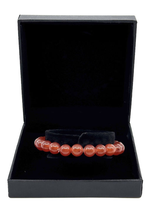 Rotes elastisches Armband mit natürlichen Amethyststeinen