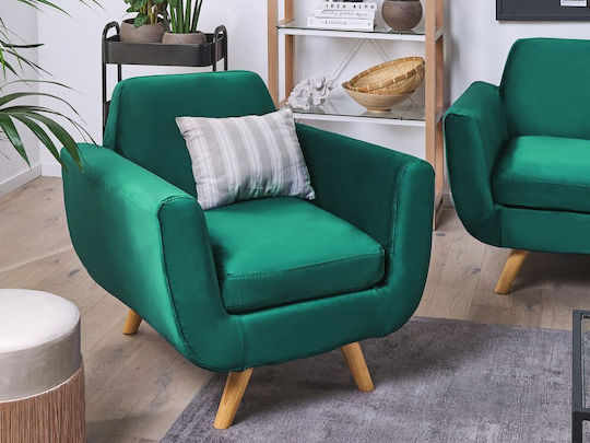 Beliani Husă Elastică Fotoliu Green Velvet 80εκ. 1buc