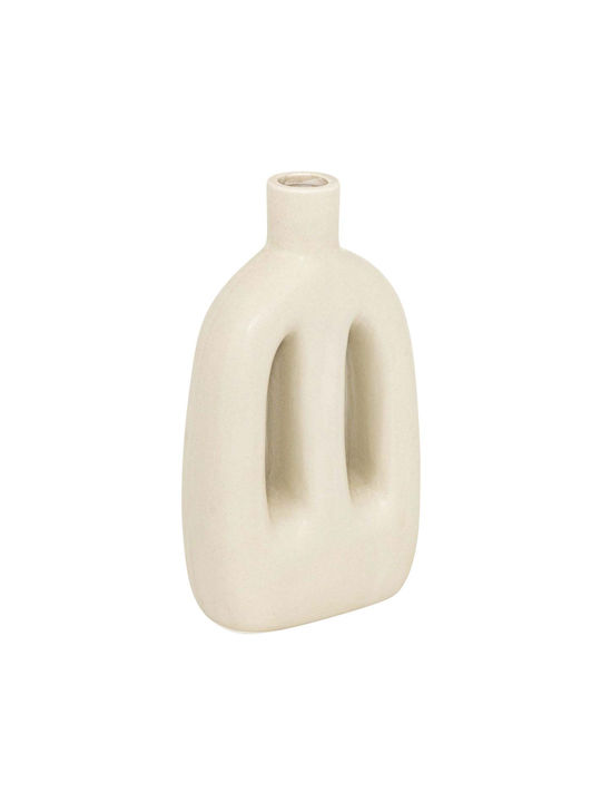 Atmosphera Decorative Vase Ecru 11x5.5x20cm