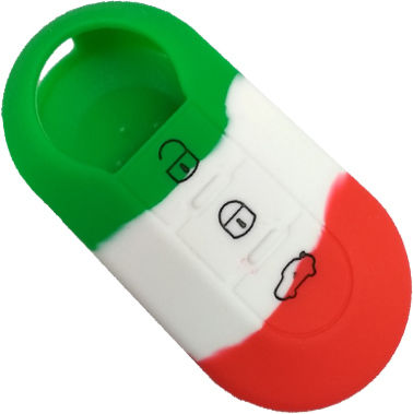 Car Key Cover Case made of with 3 Buttons for Fiat / Lancia in Blue Color
