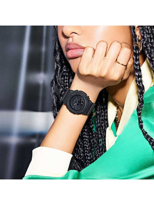 Casio G-shock Ψηφιακό Ανδρικό Ρολόι Χρονογράφος Μπαταρίας με Μαύρο Καουτσούκ Λουράκι