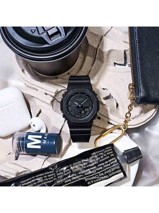 Casio G-shock Ψηφιακό Ανδρικό Ρολόι Χρονογράφος Μπαταρίας με Μαύρο Καουτσούκ Λουράκι
