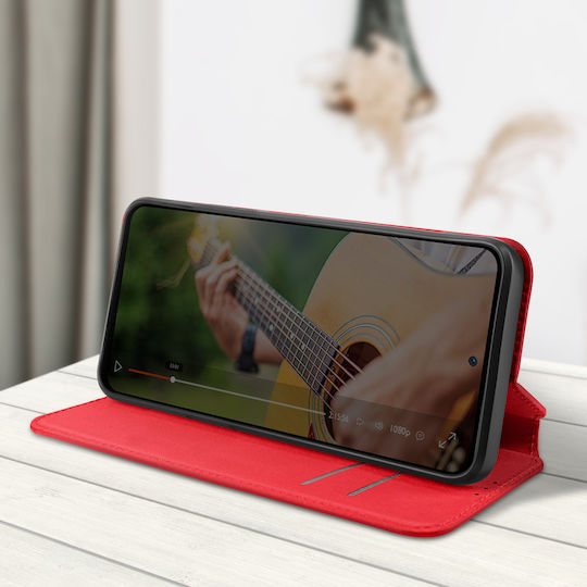 Flip Case Sony Xperia 1 Magnetic Card Holder Video Support Red