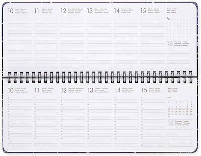 Spiral-Tagebuch Wochenplaner 2025 Legami 13 Monate Foto Sterne Ag2512180