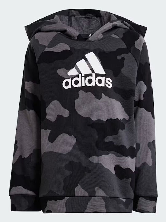 Детски Комплект Анцуг Сив 2 Бройки Essentials Allover Print Hoodie