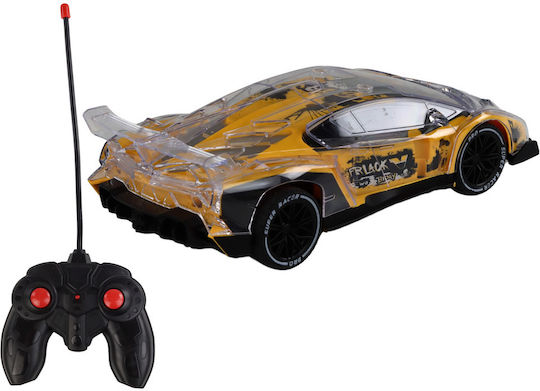 Yellow Remote Controlled Rc Sports Car 1:16 Scale Lights