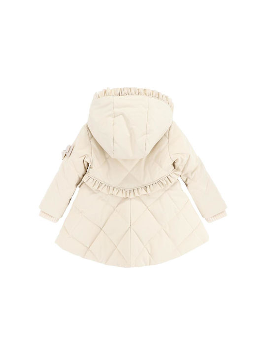 Angel's Face Kids Coat with Hood Champagne