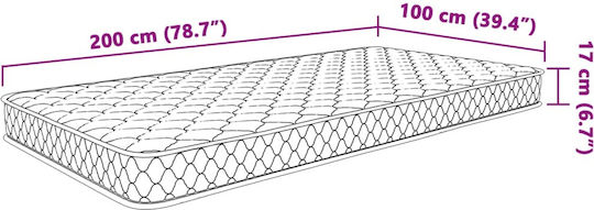vidaXL Einzel Ergonomisch Matratze Memory-Schaum 100x200x17cm