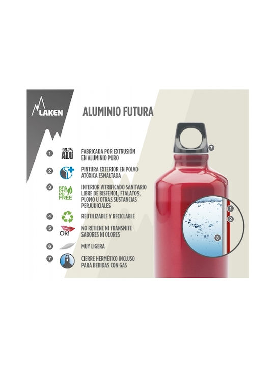 Laken Παγούρι Αλουμινίου 1000ml Γαλάζιο