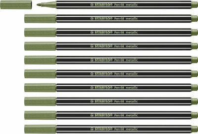 Stabilo Pen 68 Metallic Leaf Green Markers 10 Pieces