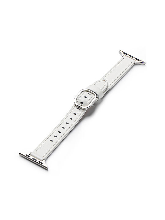 Ringke Leather One Slim Strap Leather White (Apple Watch 38/40/41/42mm)