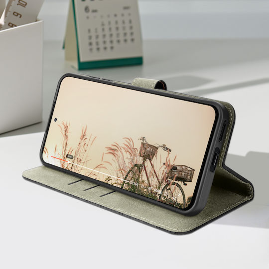Калъф тип фолио Avizar за Blackview A96 с ефект на четка и портфейл, черен