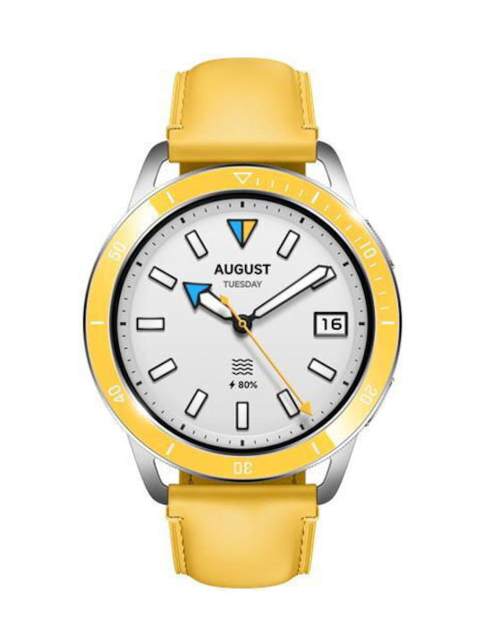 Λουράκι Δερμάτινο Κίτρινο (Xiaomi Watch 2 Pro / Watch S3) BHR7881GL