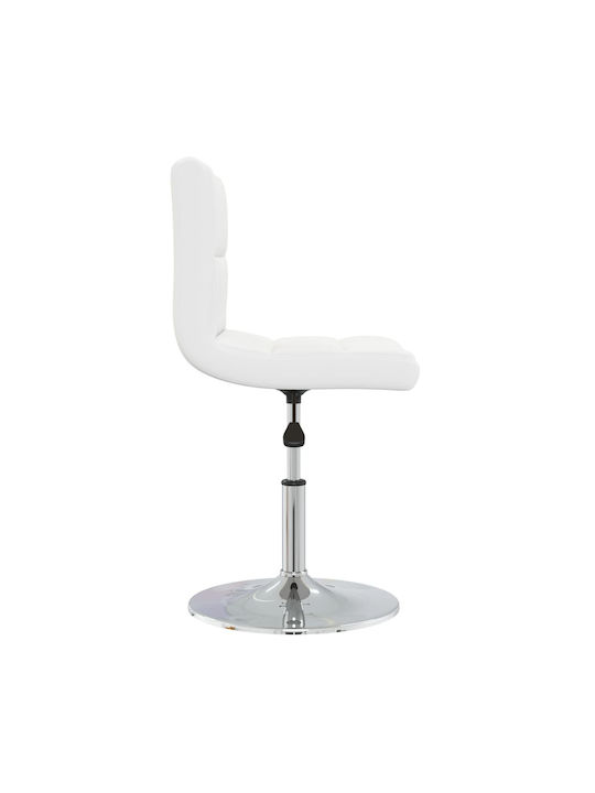 Stool Bar with Adjustable Height White 40x43x71-85.5cm