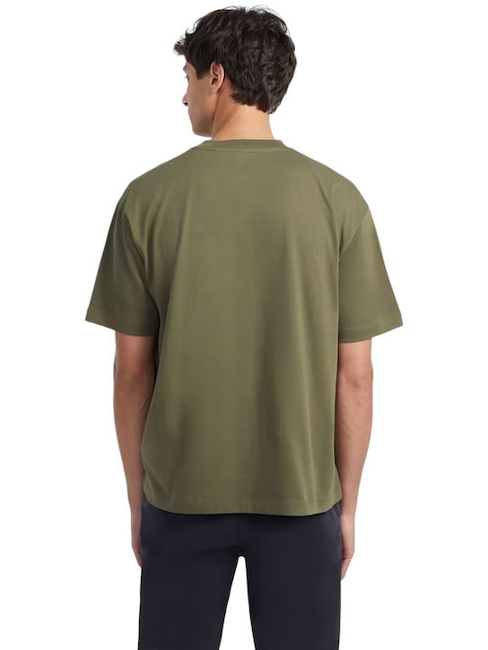 Guess Herren T-Shirt Kurzarm Khaki