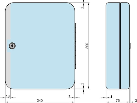 Basi Metallic Sk 50 45 Hooks with Lock 30x24x7.5cm