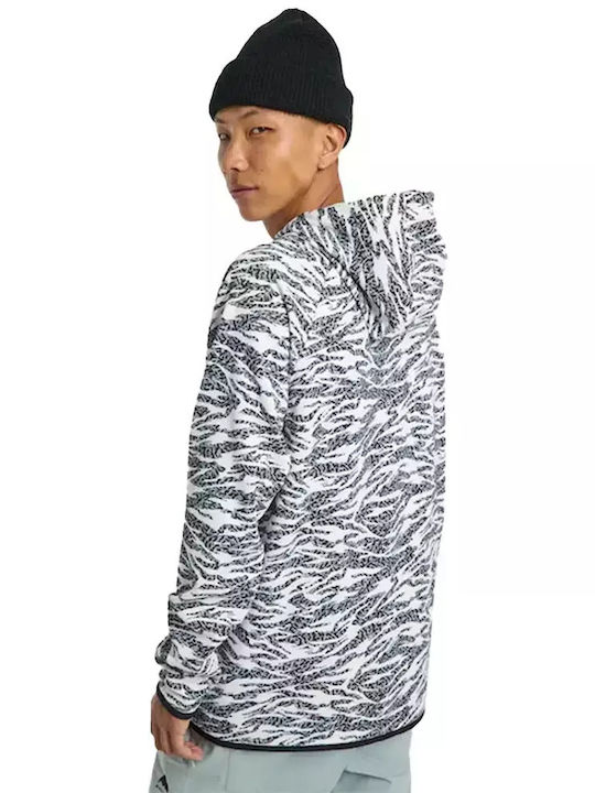 Burton Crown Men's Sweatshirt with Hood and Pockets Zebra Camo