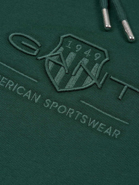 Archive Shield Sweatshirt with Hood Green
