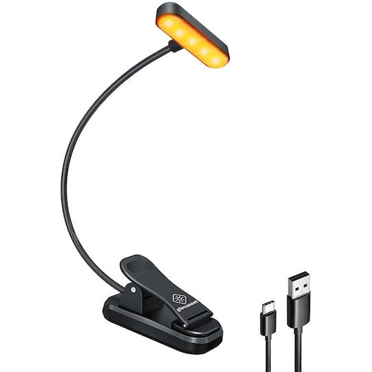 Glocusent Wireless Lamp Glocusent Et-head Clip-on Book Light Usb-c 650mah Timer Black 067583 Glcsnta1801 5906168435089