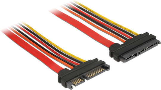 DeLock 22-Pin SATA III - 22-Pin SATA III Cable 100cm Μαύρο (84921)