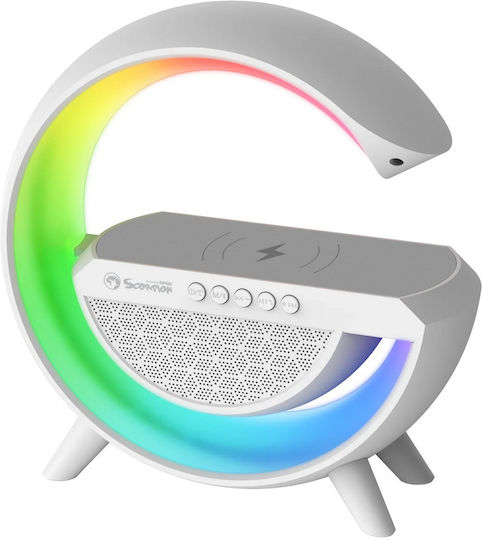 Marvo Tischuhr Digital mit Kabellosem Aufladen Weiß SG-302