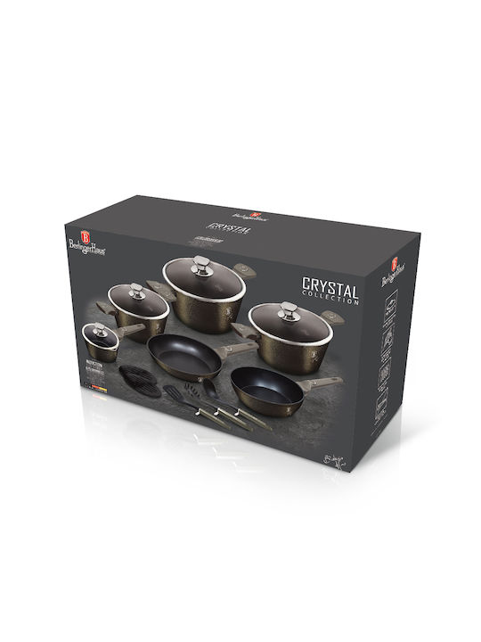 Berlinger Haus Cookware Set of Aluminum with Non-stick Coating Crystal Collection 15pcs